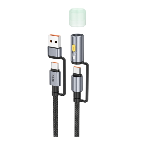 Купити Кабель USB Hoco U138 USB/USB-C to USB-C/LED Light 1.2m