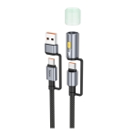 Купити Кабель USB Hoco U138 USB/USB-C to USB-C/LED Light 1.2m