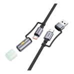 Купити Кабель USB Hoco U138 USB/USB-C to USB-C/LED Light 1.2m, 3