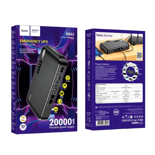 Купить Источник Бесперебойного Питания Hoco DB62 UPS (20000mAh), 2
