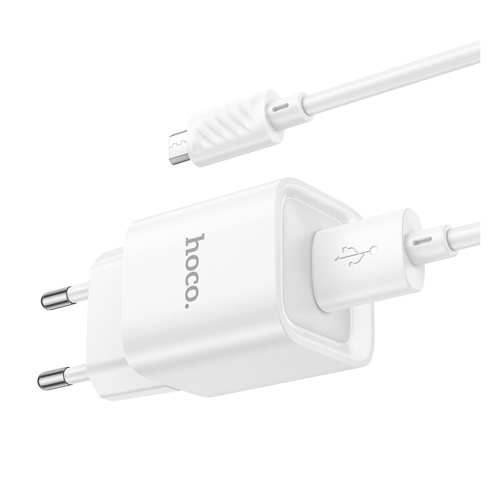 Купити Мережевий Зарядний Пристрій Hoco C145A 1USB QC 18W+USB to Micro, 6