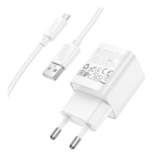 Купити Мережевий Зарядний Пристрій Hoco C145A 1USB QC 18W+USB to Micro, 7