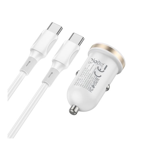 Купить Авто Зарядное Устройство Borofone BZ22 1USB/1USB-C QC/PD30W+Type-C to Type-C, 4