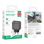 Купить Сетевое Зарядное Устройство Borofone BAS57A 3USB-C/1USB PD/QC 67W GAN, 2