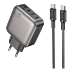 Купить Сетевое Зарядное Устройство Borofone BAS57A 3USB-C/1USB PD/QC 67W GAN+Type-C to Type-C