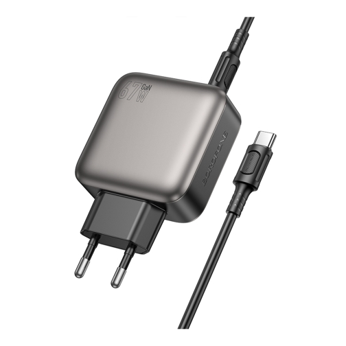 Купить Сетевое Зарядное Устройство Borofone BAS57A 3USB-C/1USB PD/QC 67W GAN+Type-C to Type-C, 4
