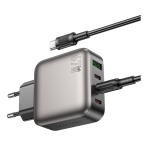 Купить Сетевое Зарядное Устройство Borofone BAS57A 3USB-C/1USB PD/QC 67W GAN+Type-C to Type-C, 6