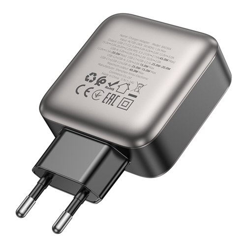 Купить Сетевое Зарядное Устройство Borofone BAS56A 2USB-C/1USB QC/PD 45W GAN, 7