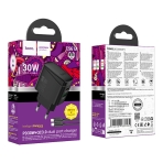Купить Сетевое Зарядное Устройство Hoco CS61A 1USB/1USB-C PD/QC 30W+Type-C to Lightning, 2