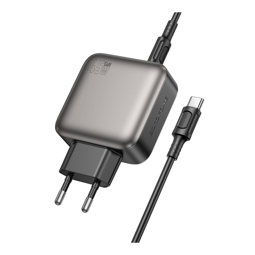 Купити Мережевий Зарядний Пристрій Borofone BAS56A 2USB-C/1USB QC/PD 45W GAN+Type-C to Type-C, 4