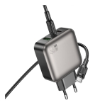 Купити Мережевий Зарядний Пристрій Borofone BAS56A 2USB-C/1USB QC/PD 45W GAN+Type-C to Type-C, 5