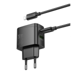Купить Сетевое Зарядное Устройство Hoco CS61A 1USB/1USB-C PD/QC 30W+Type-C to Lightning, 6
