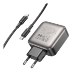Купити Мережевий Зарядний Пристрій Borofone BAS56A 2USB-C/1USB QC/PD 45W GAN+Type-C to Type-C, 7