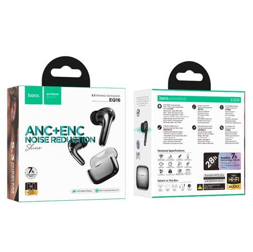 Купить Блютуз Стерео Гарнитура Hoco EQ16 ANC + ENC, 2