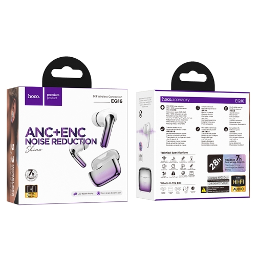 Купить Блютуз Стерео Гарнитура Hoco EQ16 ANC + ENC, 3