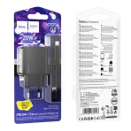 Купить Сетевое Зарядное Устройство Hoco CS25A 1USB-C/1USB PD/QC 20W+Type-C to Lightning, 2