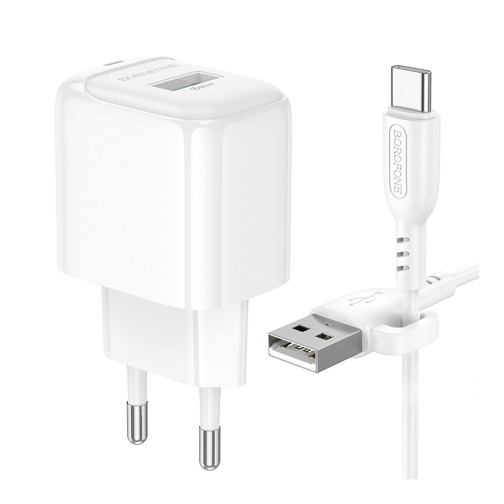 Купити Мережевий Зарядний Пристрій Borofone BAS42A 1USB QC3.0 18W+USB to Type-C, 4