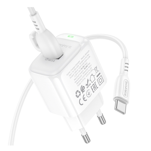 Купити Мережевий Зарядний Пристрій Borofone BAS42A 1USB QC3.0 18W+USB to Type-C, 6