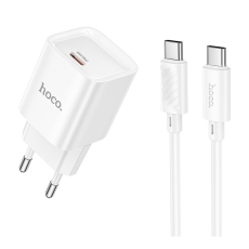 Купить Сетевое Зарядное Устройство Hoco C146A 1USB-C PD/QC 20W+Type-C to Type-C