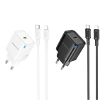 Купити Мережевий Зарядний Пристрій Borofone BA84A 1USB-C PD/QC 30W+Type-C to Lightning