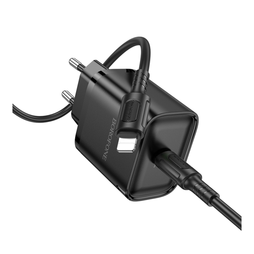Купити Мережевий Зарядний Пристрій Borofone BA84A 1USB-C PD/QC 30W+Type-C to Lightning, 5