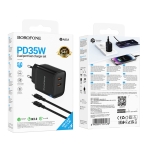 Купити Мережевий Зарядний Пристрій Borofone BA85A 2USB-C PD/QC 35W+Type-C to Lightning, 3