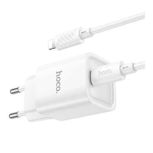 Купити Мережевий Зарядний Пристрій Hoco C148A 1USB-C PD/QC 30W+Type-C to Lightning, 6