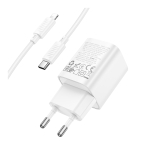 Купити Мережевий Зарядний Пристрій Hoco C149A 1USB/1USB-C PD/QC 30W+Type-C to Lightning, 5