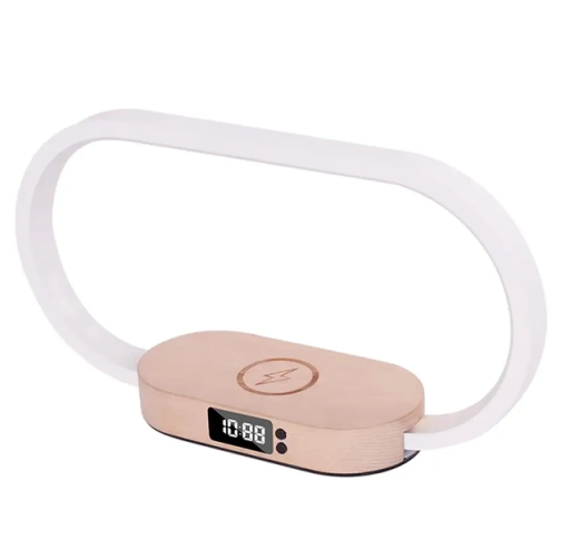 Купити Бездротовий Зарядний Пристрій WR08 3in1+Lamp/Clock/Wireless 10W М'ят.упак.