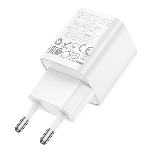 Купити Мережевий Зарядний Пристрій Hoco C147A 1USB-C/1USB PD/QC 20W, 5
