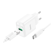 Купить Сетевое Зарядное Устройство Hoco C140A 1USB QC 18W+USB to Type-C