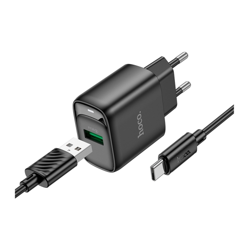 Купити Мережевий Зарядний Пристрій Hoco C140A 1USB QC 18W+USB to Type-C, 3