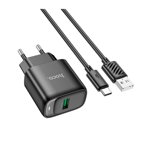 Купити Мережевий Зарядний Пристрій Hoco C140A 1USB QC 18W+USB to Type-C, 4