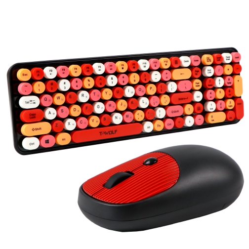 Купити Бездротова Клавіатура і Миша TWolf TF350 Colorful, 5