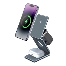 Купити Бездротовий Зарядний Пристрій 3in1 Magnetic Wireless 15W