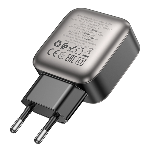 Купить Сетевое Зарядное Устройство Borofone BAS55A 1USB-C/1USB PD/QC 30W GAN, 7