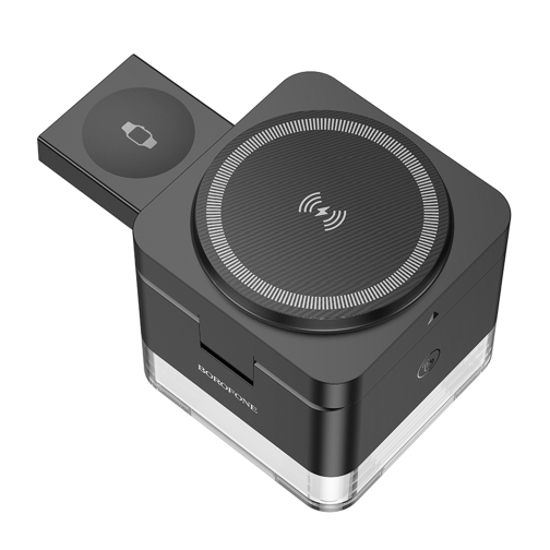 Купити Бездротовий Зарядний Пристрій Borofone BQ34 3 in1 Magnetic 15W For iWatch, 4