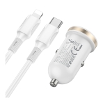 Купить Авто Зарядное Устройство Borofone BZ22 1USB/1USB-C QC/PD30W+Type-C to Lightning, 5