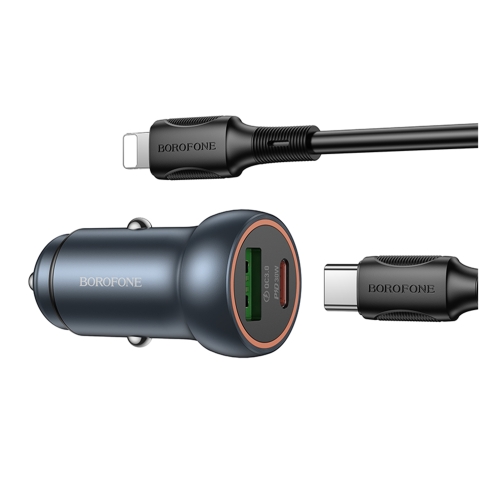 Купить Авто Зарядное Устройство Borofone BZ32A 1USB/1USB-C QC/PD30W+Type-C to Lightning, 4
