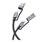 Купити Кабель USB Hoco U138 USB/USB-C to USB-C/Cigarette Lighter 1.2m, 3