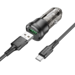 Купити Автомобільний Зарядний Пристрій Borofone BZ23 1USB QC18W+Type-C, 3