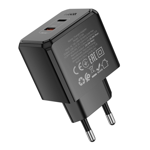 Купить Сетевое Зарядное Устройство Hoco CS16A 1USB-C/1IP PD/QC 20W, 7