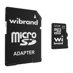 Купити Карта Пам'яті Wibrand MicroSDHC 32gb UHS-1 10 Class & Adapter, 2
