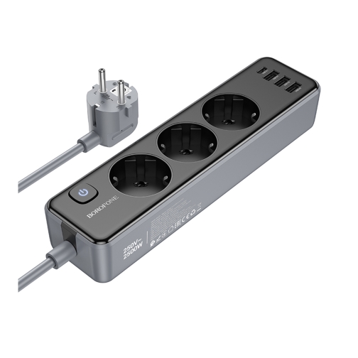 Купити Мережевий Подовжувач Borofone BAC8 (1C3A)(EU)(L=2M)