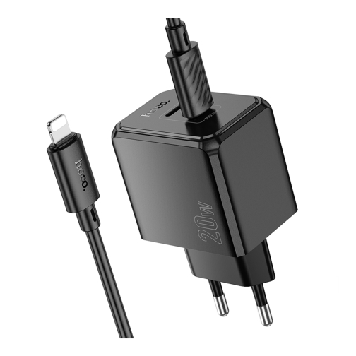 Купити Мережевий Зарядний Пристрій Hoco CS16A 1USB-C/1IP PD/QC 20W+Type-C to Lightning, 4