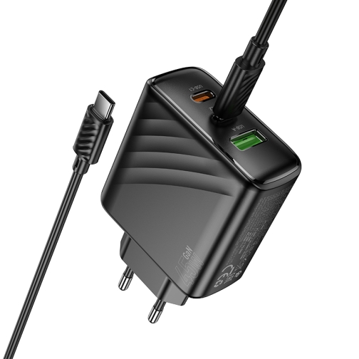 Купить Сетевое Зарядное Устройство Hoco CS26A 2USB-C/1USB PD/QC 45W+Type-C to Type-C, 3