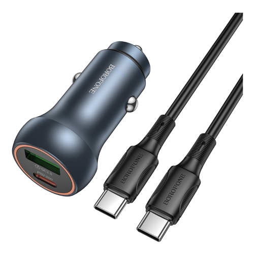 Купити Автомобільний Зарядний Пристрій Borofone BZ32B 1USB/1USB-C QC/PD48W+Type-C to Type-C, 3