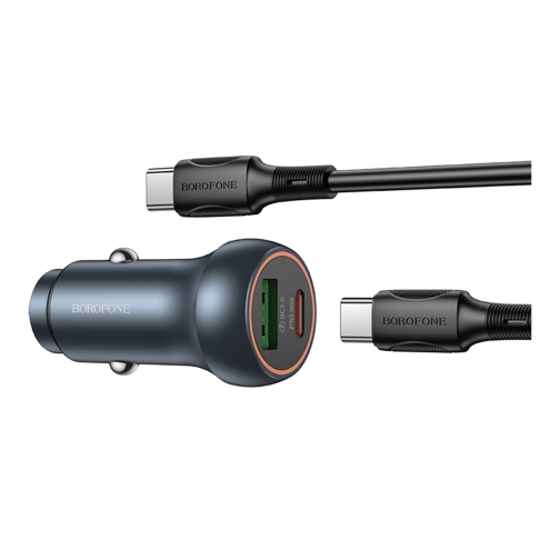 Купити Автомобільний Зарядний Пристрій Borofone BZ32B 1USB/1USB-C QC/PD48W+Type-C to Type-C, 4