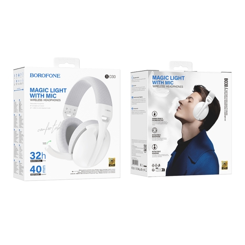 Купити Ігрові Навушники Borofone BO30 Magic light (Bluetooth, Type-C to 3.5 wired), 2