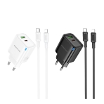 Купити Мережевий Зарядний Пристрій Borofone BA83A 1USB-C/1USB PD/QC 20W+Type-C to Lightning